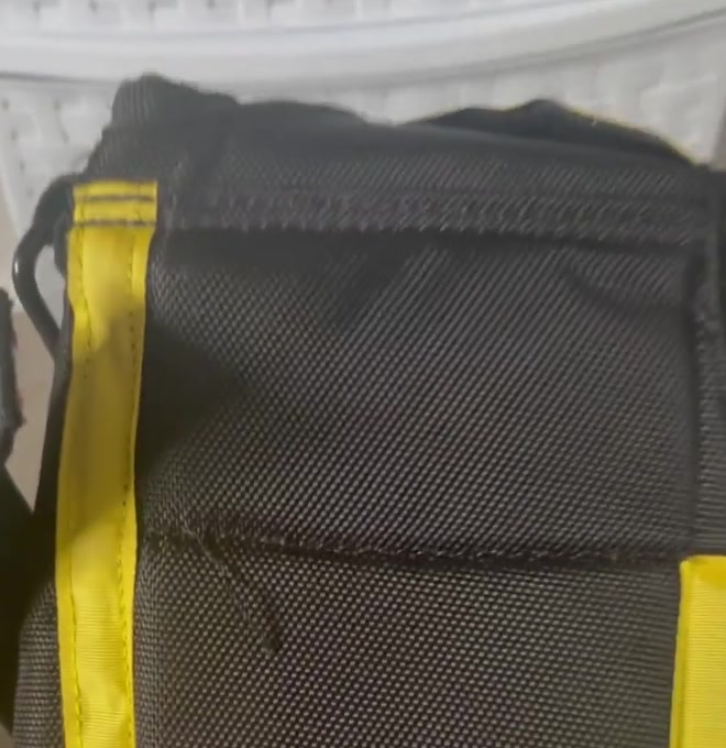 Close-up of the weight pockets on a weighted dog vest